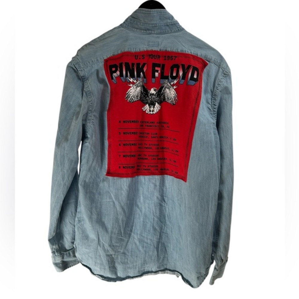 PINK FLOYD custom original ONE OF A KIND upcycled flannel creation 1967